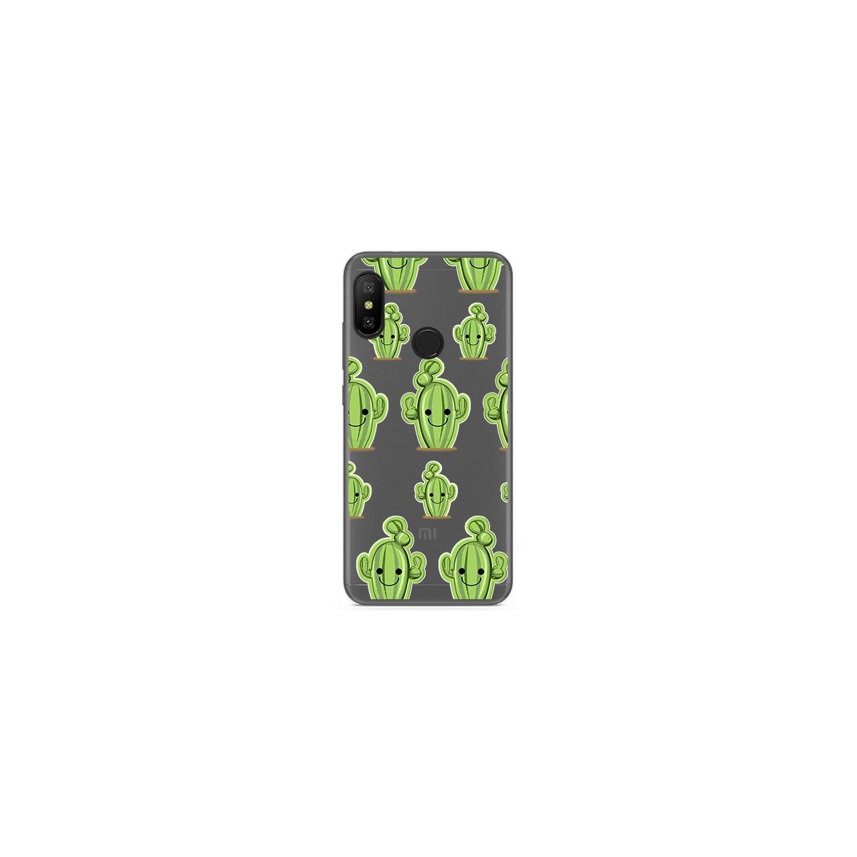 Funda Gel Transparente para Xiaomi Redmi 6 Pro / Mi A2 Lite Diseño Cactus Dibujos