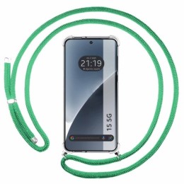 Funda Colgante Transparente para Xiaomi 15 5G con Cordon Verde Agua