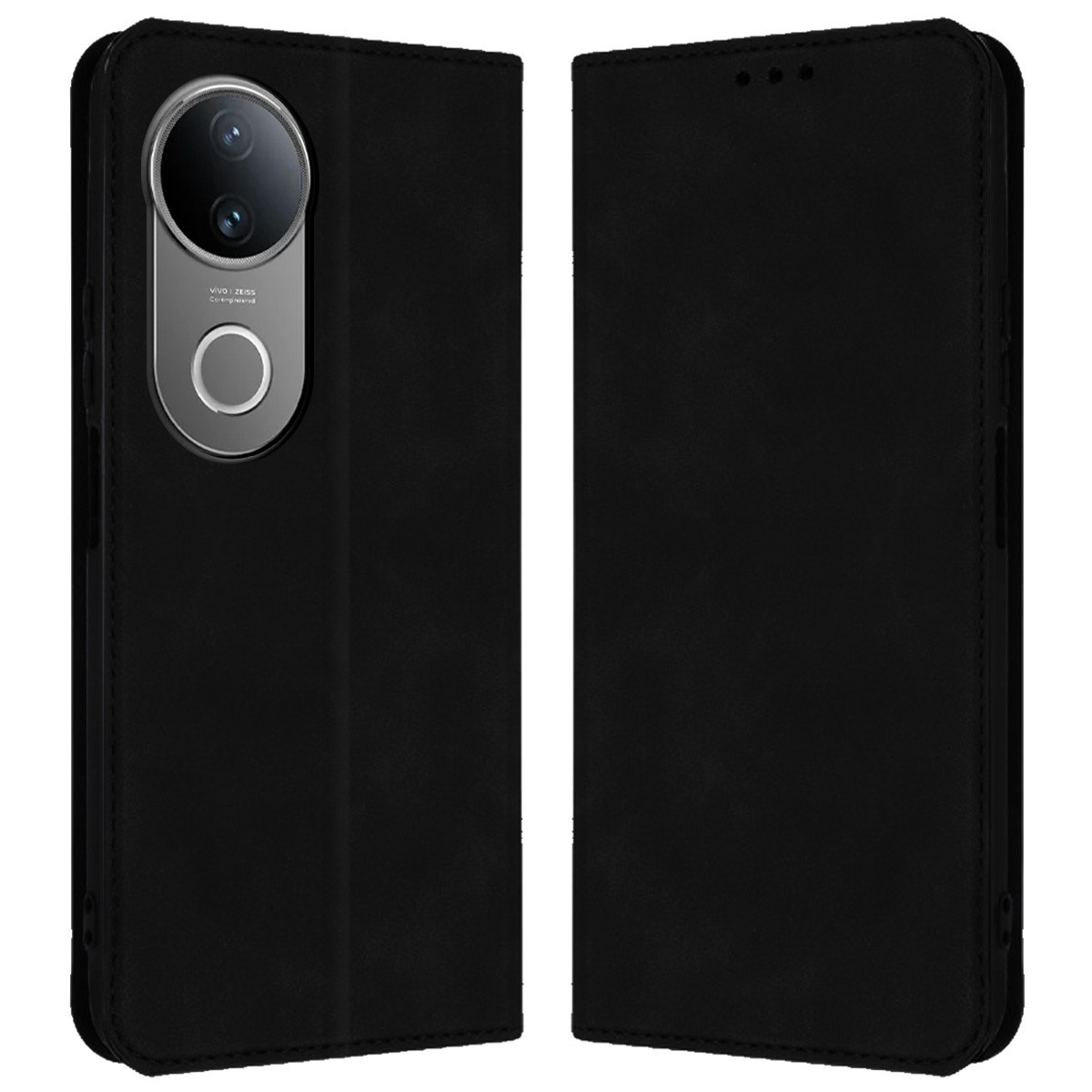 Funda Libro de Polipiel con tarjetero para Vivo V50 5G color Negra