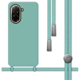 Funda Silicona Líquida con Cordón para Xiaomi Redmi A5 color Verde
