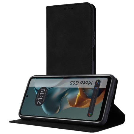 Funda Libro de Polipiel con tarjetero para Motorola Moto G05 / E15 color Negra