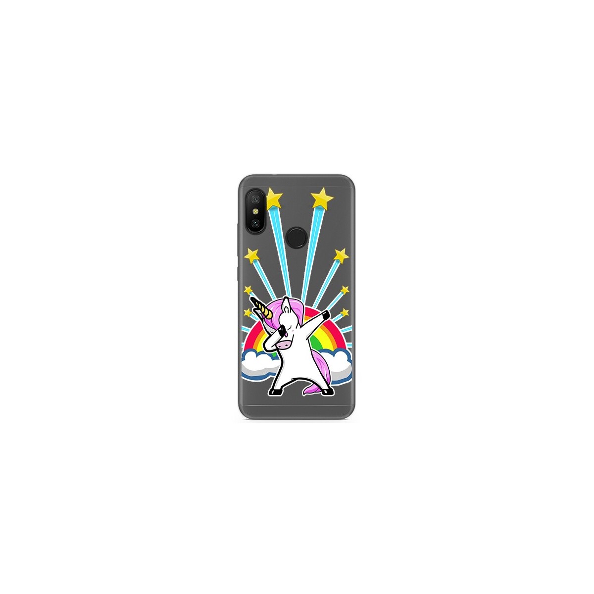 Funda Gel Transparente para Xiaomi Redmi 6 Pro / Mi A2 Lite Diseño Unicornio Dibujos