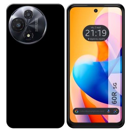 Funda Silicona Gel TPU Negra para TCL 60R 5G