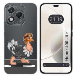 Funda Silicona Transparente para Huawei Honor 400 Lite 5G diseño Avestruz Dibujos
