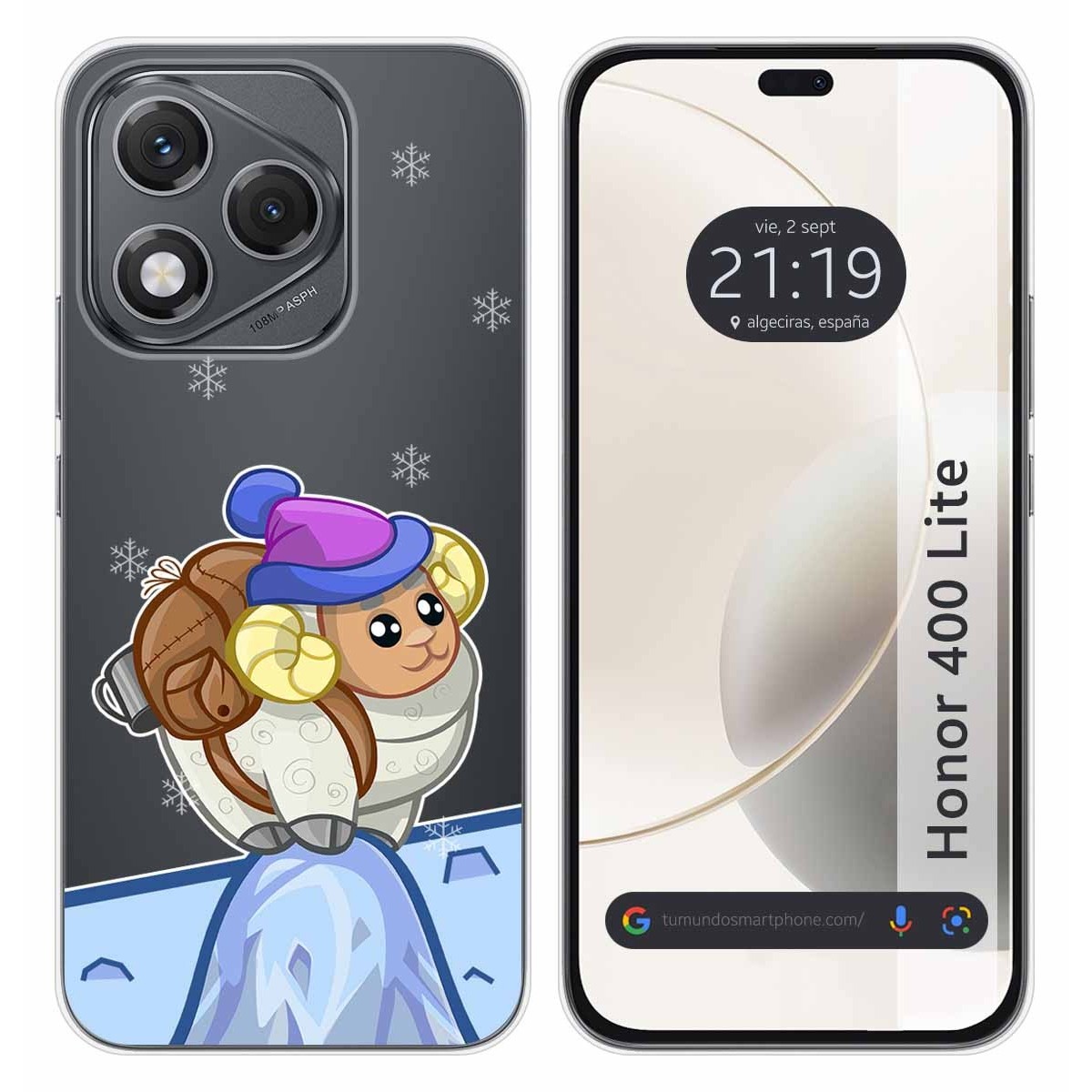 Funda Silicona Transparente para Huawei Honor 400 Lite 5G diseño Cabra Dibujos