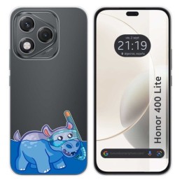 Funda Silicona Transparente para Huawei Honor 400 Lite 5G diseño Hipo Dibujos