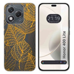 Funda Silicona Transparente para Huawei Honor 400 Lite 5G diseño Hojas Dibujos