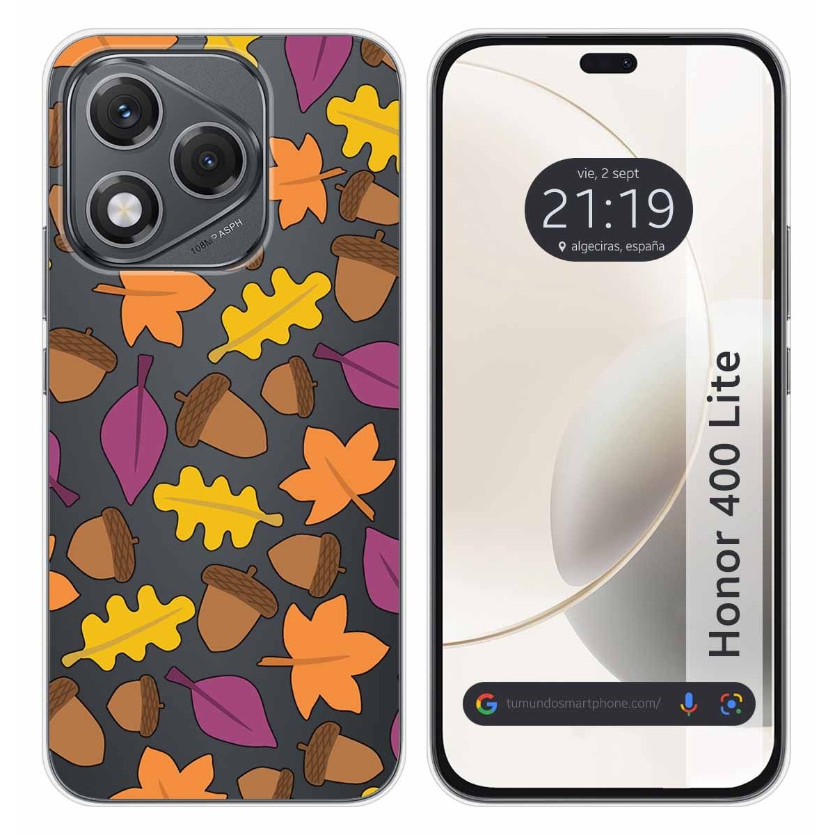 Funda Silicona Transparente para Huawei Honor 400 Lite 5G diseño Otoño Dibujos