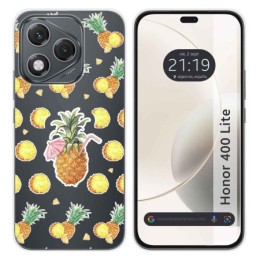Funda Silicona Transparente para Huawei Honor 400 Lite 5G diseño Piña Dibujos