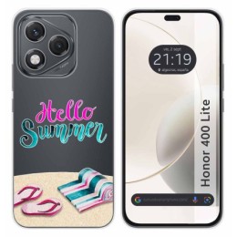 Funda Silicona Transparente para Huawei Honor 400 Lite 5G diseño Summer Dibujos
