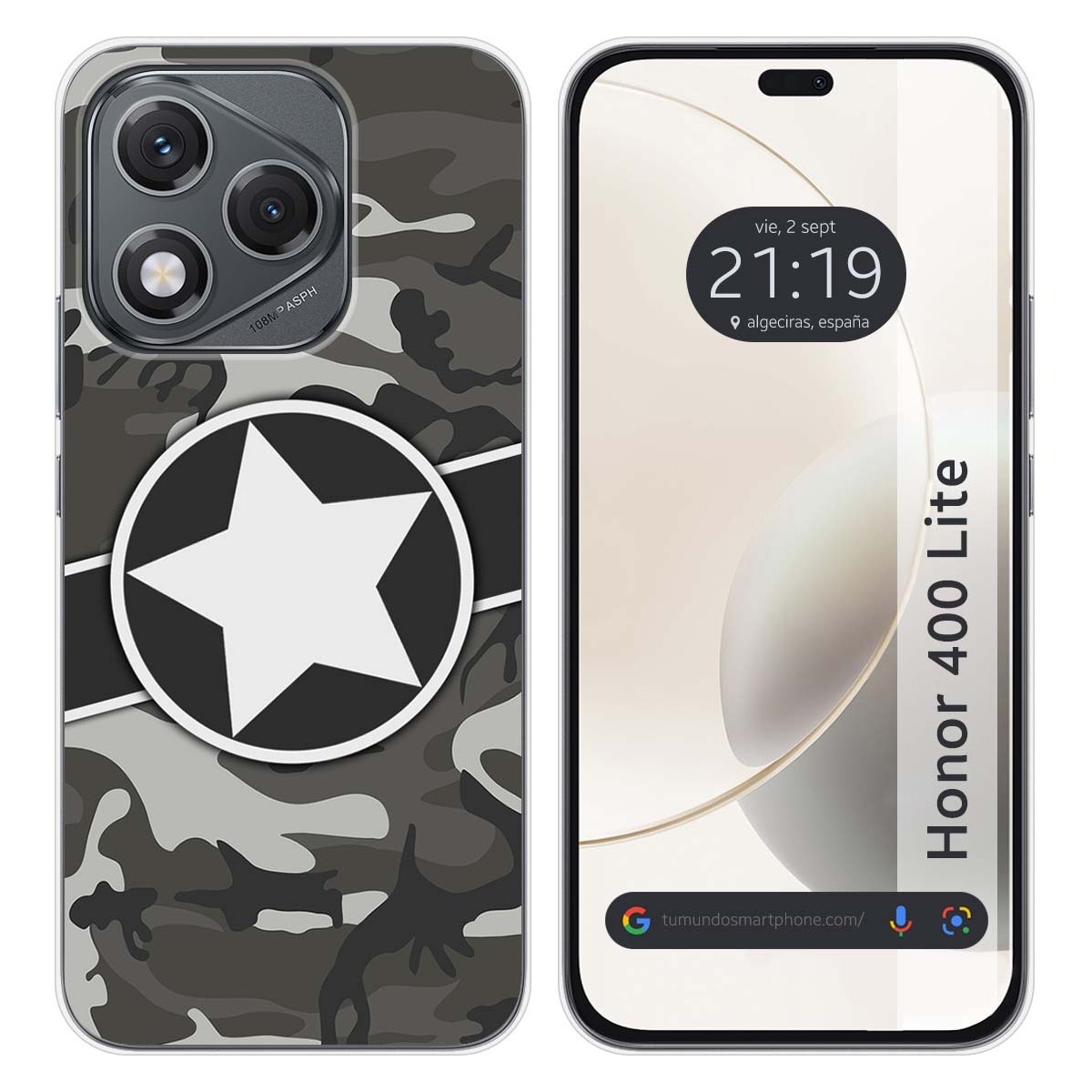 Funda Silicona para Huawei Honor 400 Lite 5G diseño Camuflaje 02 Dibujos