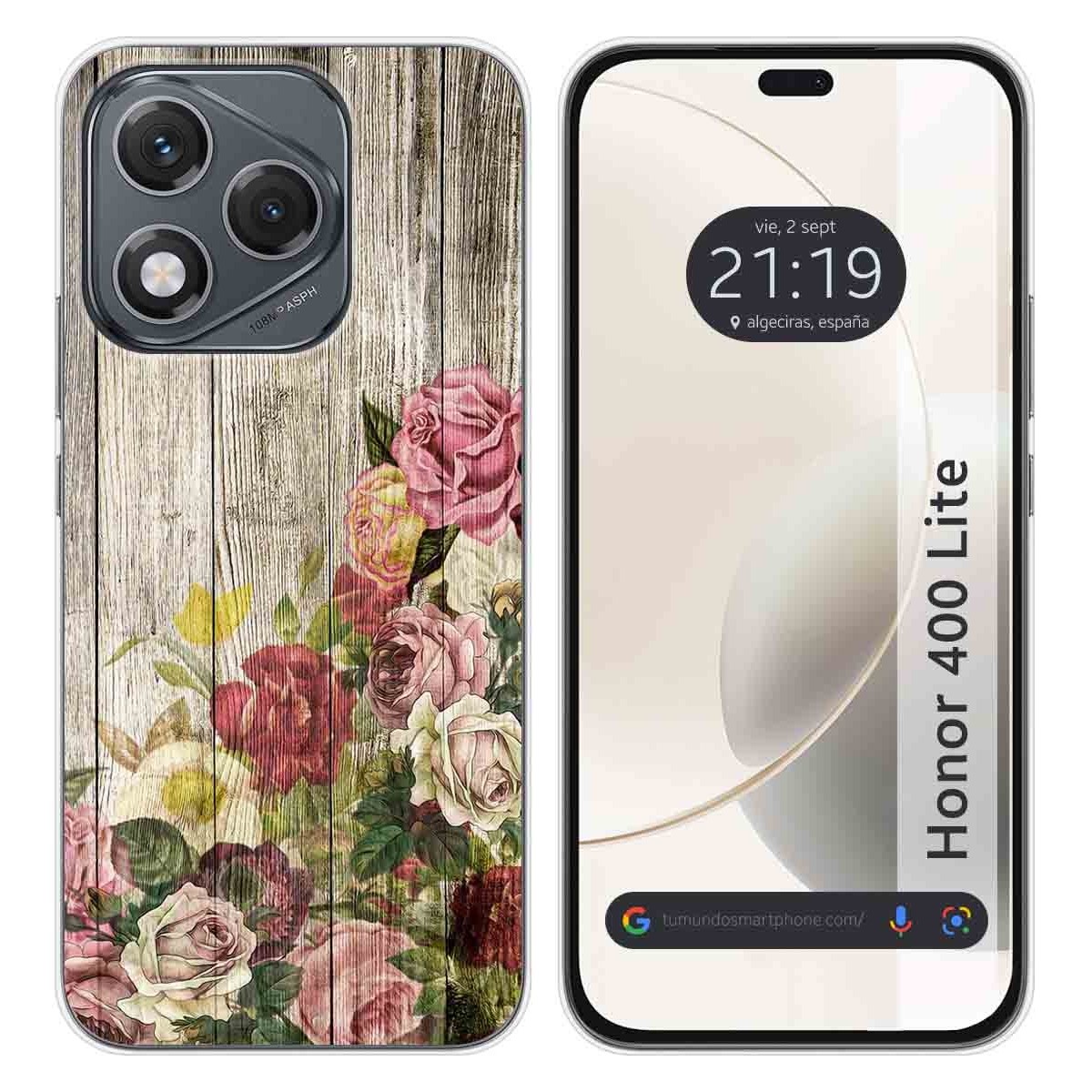 Funda Silicona para Huawei Honor 400 Lite 5G diseño Madera 08 Dibujos