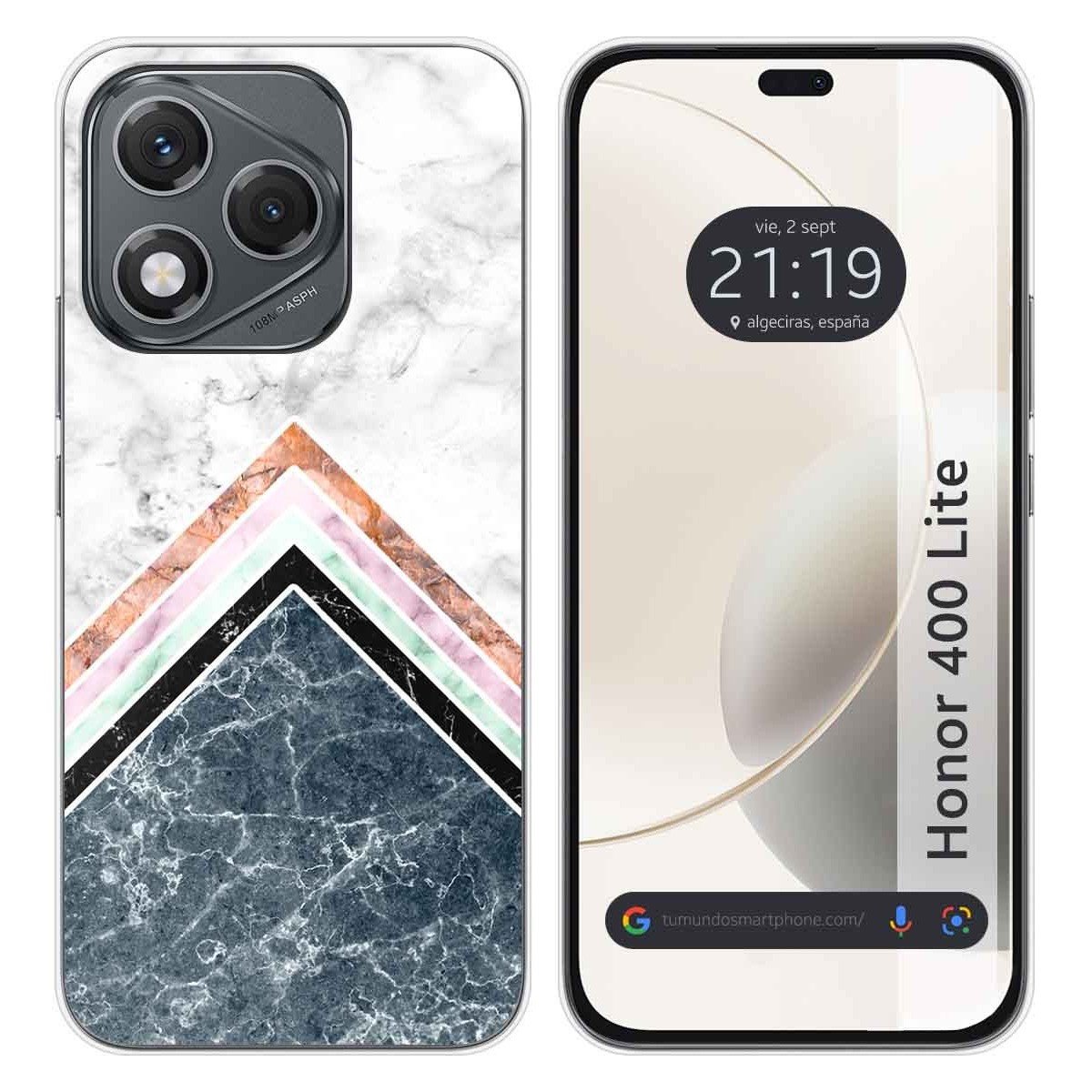 Funda Silicona para Huawei Honor 400 Lite 5G diseño Mármol 05 Dibujos