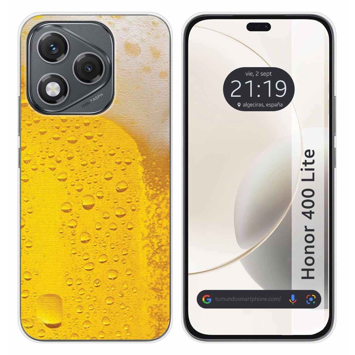 Funda Silicona para Huawei Honor 400 Lite 5G diseño Cerveza Dibujos