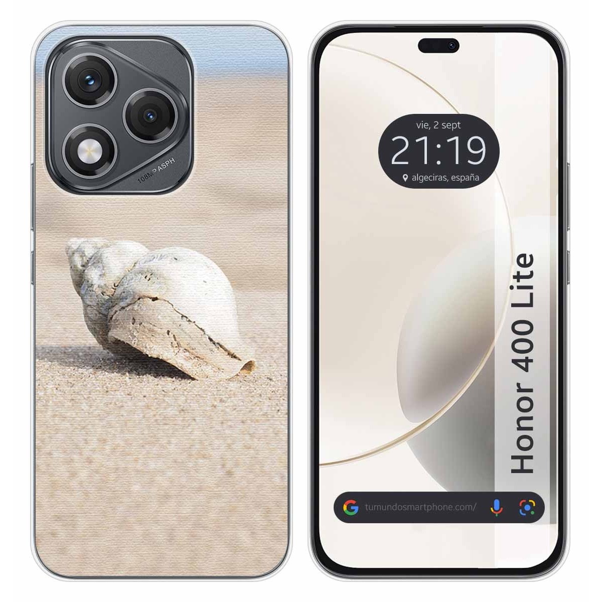 Funda Silicona para Huawei Honor 400 Lite 5G diseño Concha Dibujos