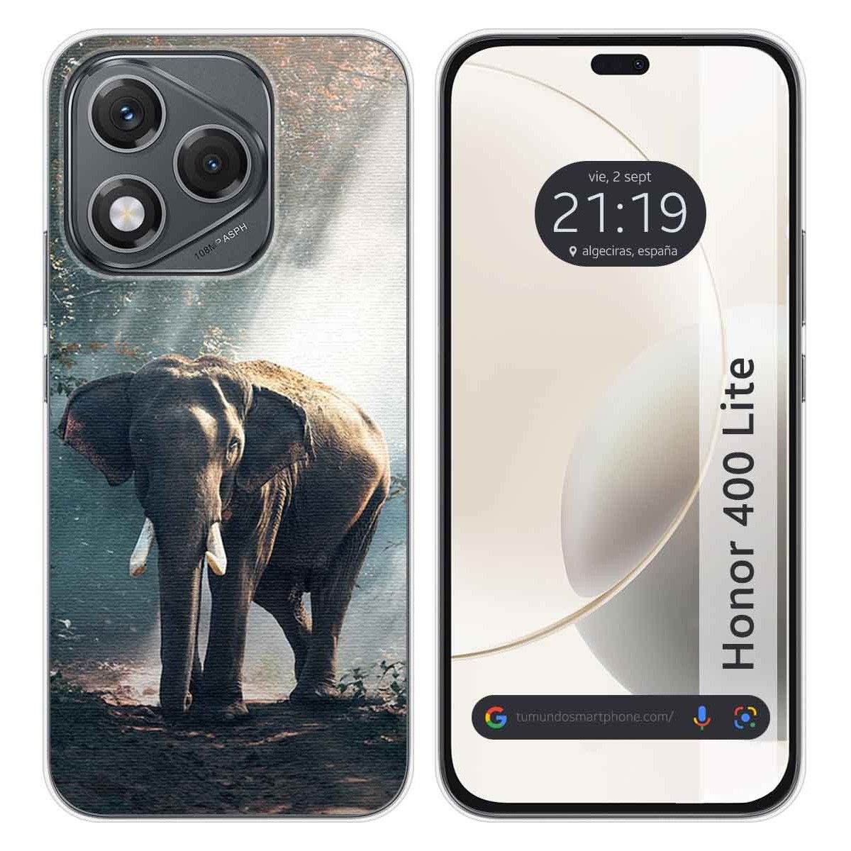Funda Silicona para Huawei Honor 400 Lite 5G diseño Elefante Dibujos