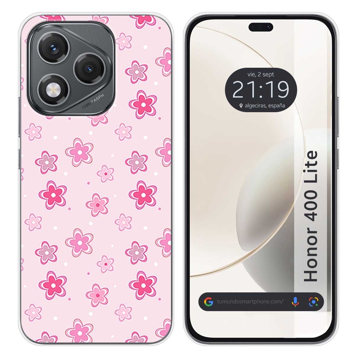Funda Silicona para Huawei Honor 400 Lite 5G diseño Flores Dibujos