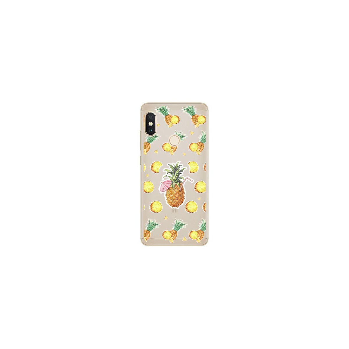 Funda Gel Transparente para Xiaomi Redmi Note 5 / Note 5 Pro Diseño Piña Dibujos