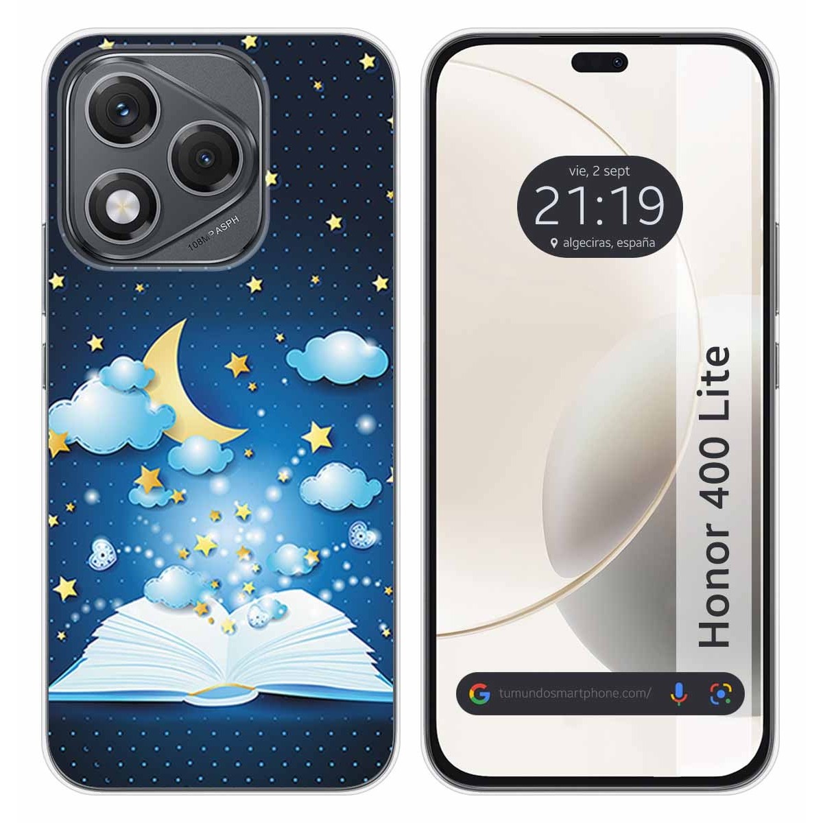 Funda Silicona para Huawei Honor 400 Lite 5G diseño Libro Cuentos Dibujos