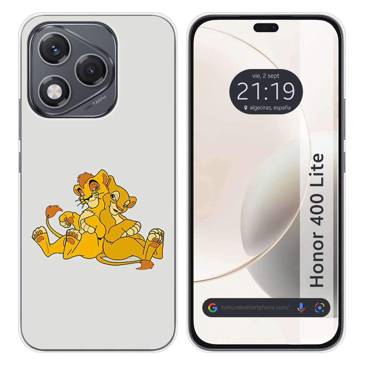 Funda Silicona para Huawei Honor 400 Lite 5G diseño Leones Dibujos