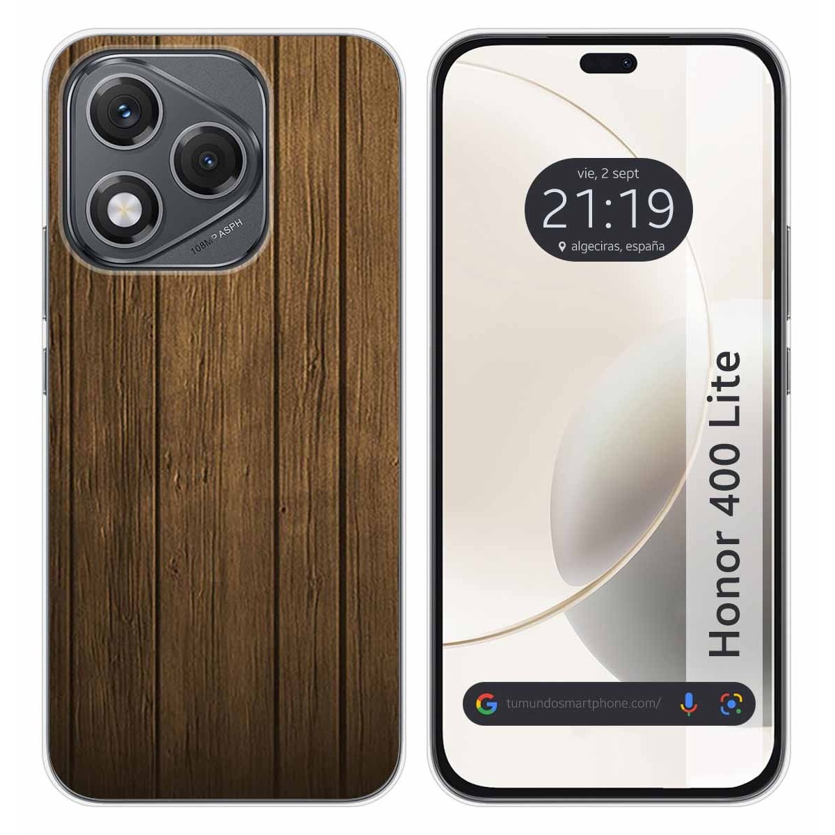 Funda Silicona para Huawei Honor 400 Lite 5G diseño Madera Dibujos