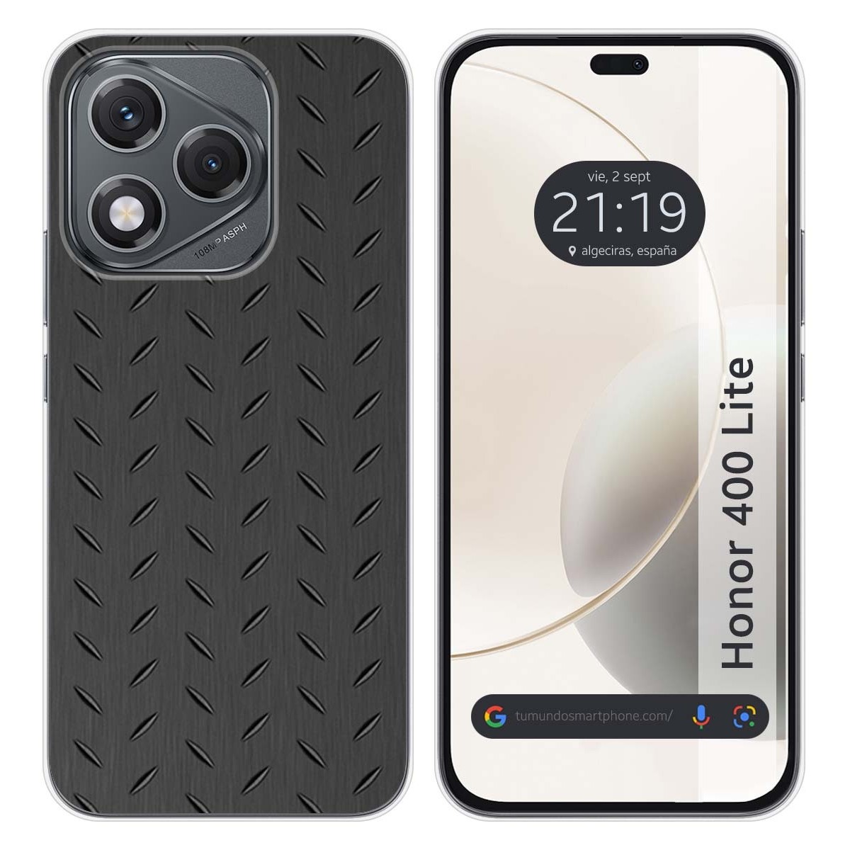 Funda Silicona para Huawei Honor 400 Lite 5G diseño Metal Dibujos