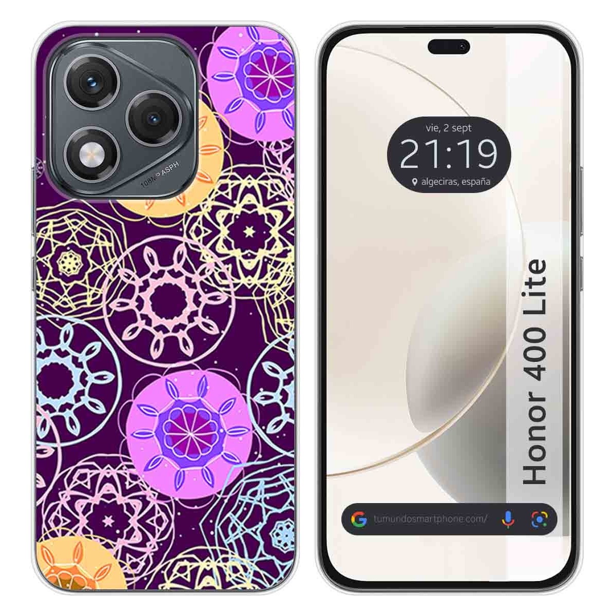 Funda Silicona para Huawei Honor 400 Lite 5G diseño Radial Dibujos