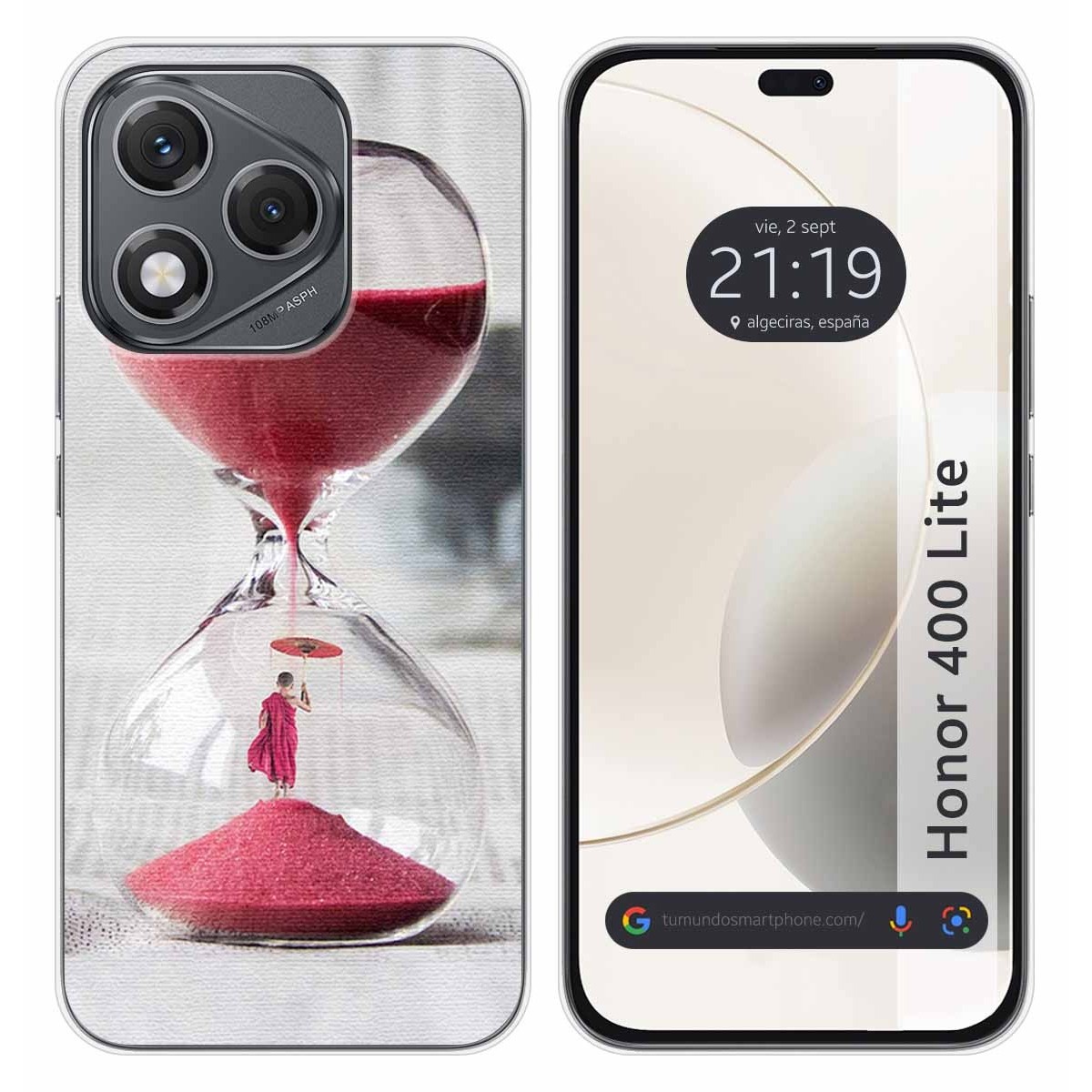 Funda Silicona para Huawei Honor 400 Lite 5G diseño Reloj Dibujos