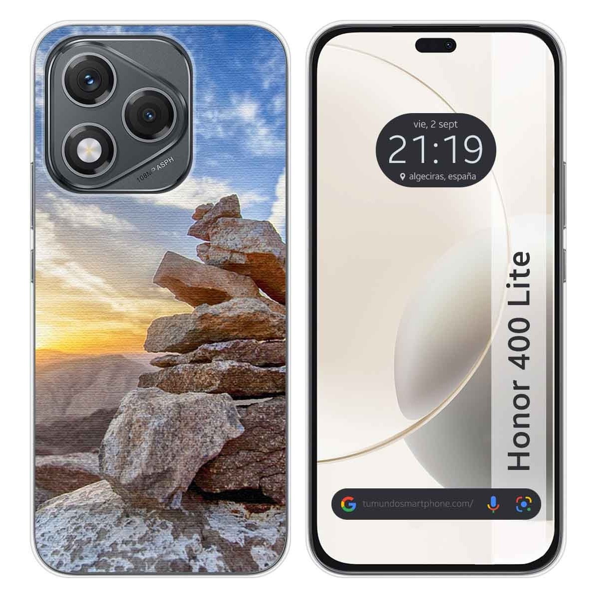 Funda Silicona para Huawei Honor 400 Lite 5G diseño Sunset Dibujos