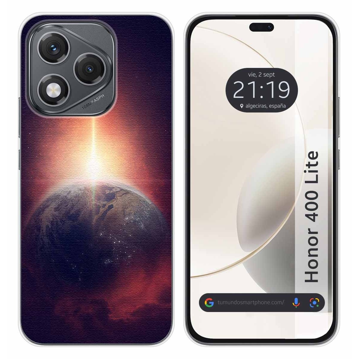 Funda Silicona para Huawei Honor 400 Lite 5G diseño Tierra Dibujos