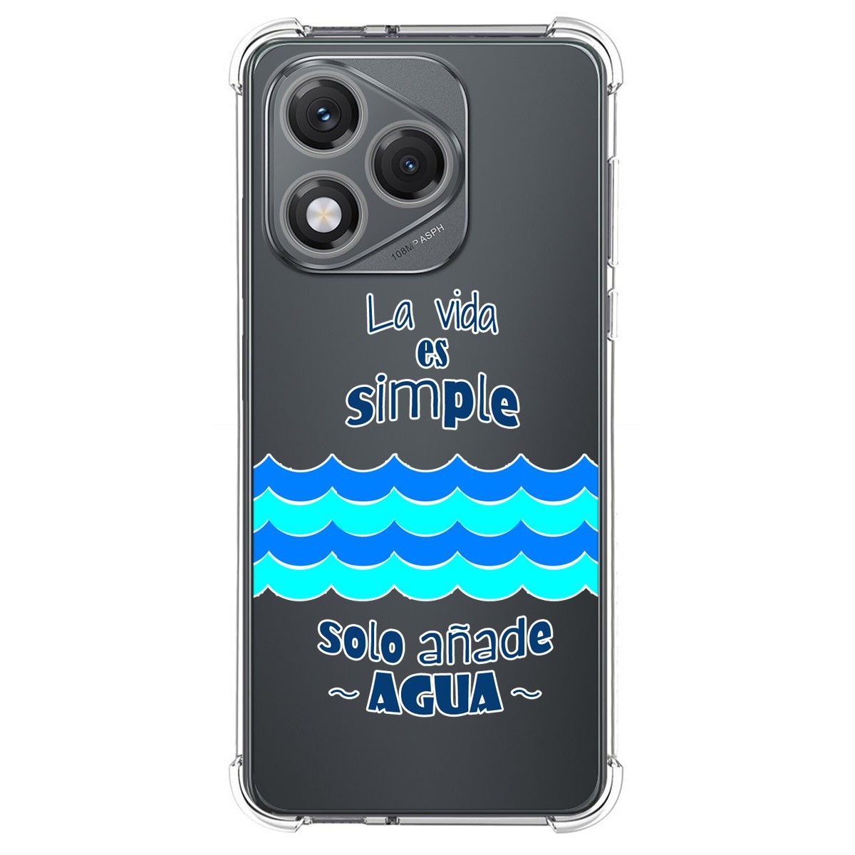 Funda Silicona Antigolpes para Huawei Honor 400 Lite 5G diseño Agua Dibujos