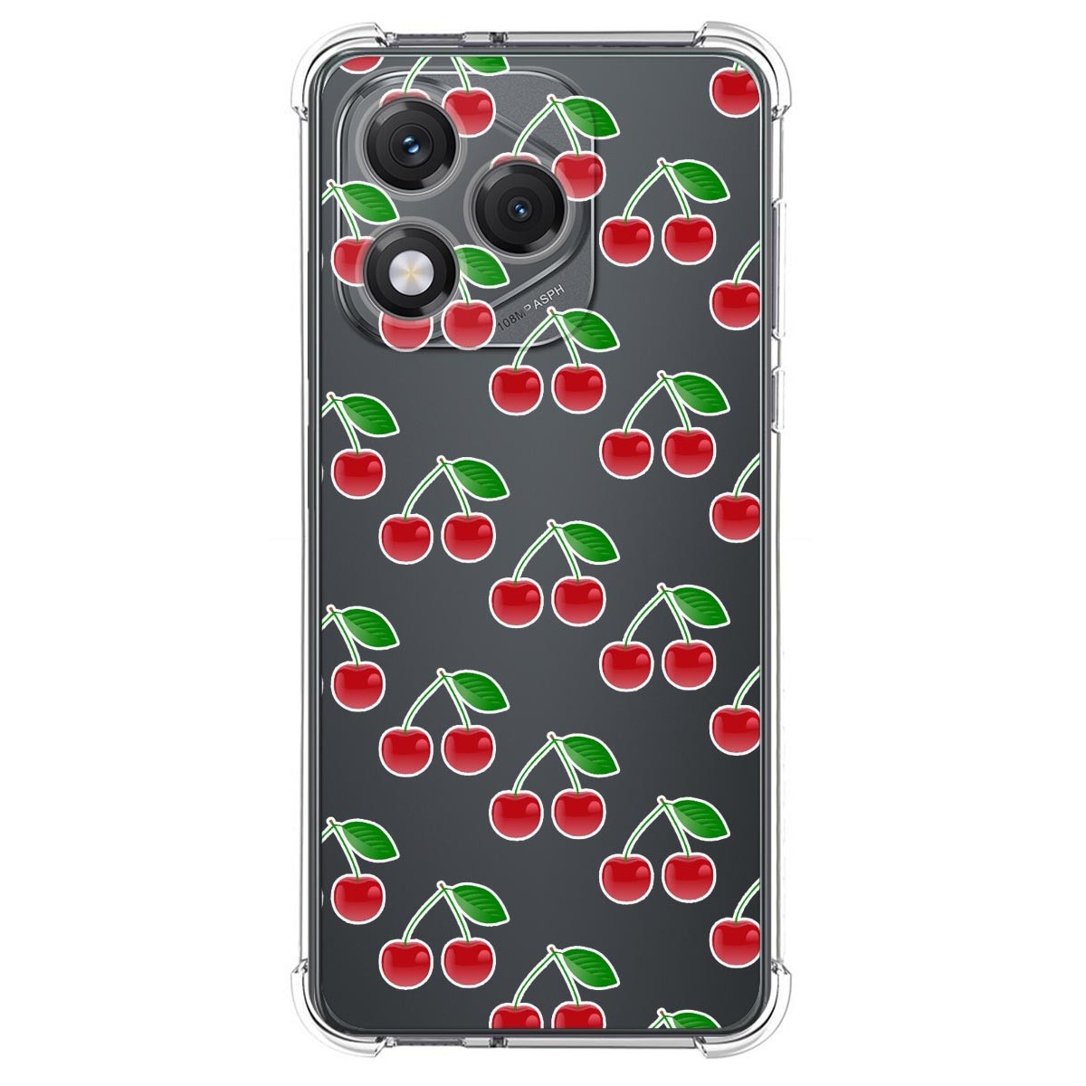 Funda Silicona Antigolpes para Huawei Honor 400 Lite 5G diseño Cerezas Dibujos