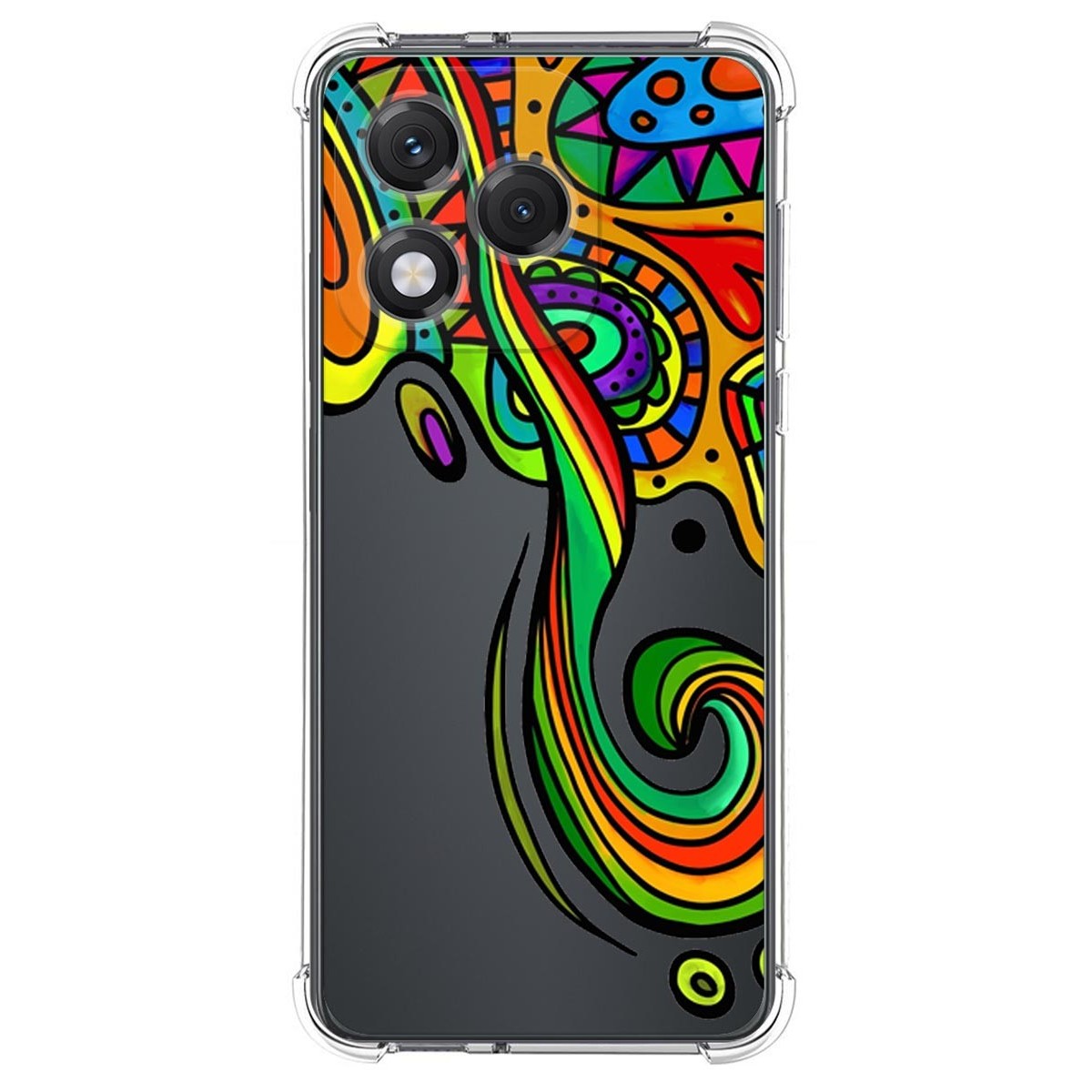 Funda Silicona Antigolpes para Huawei Honor 400 Lite 5G diseño Colores Dibujos