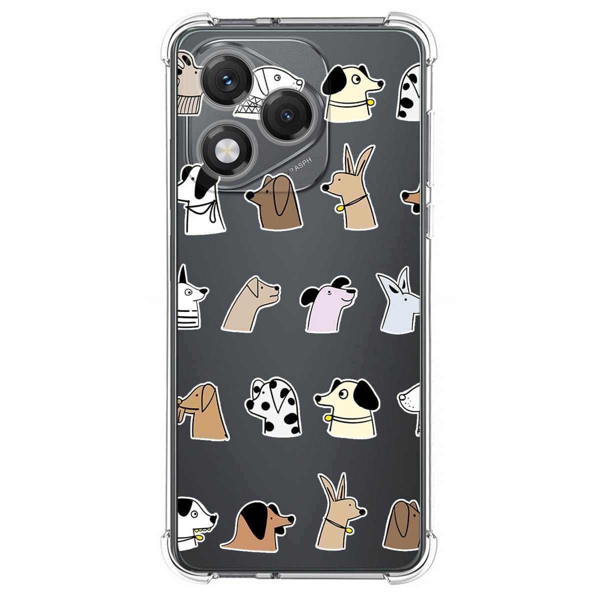 Funda Silicona Antigolpes para Huawei Honor 400 Lite 5G diseño Perros Dibujos