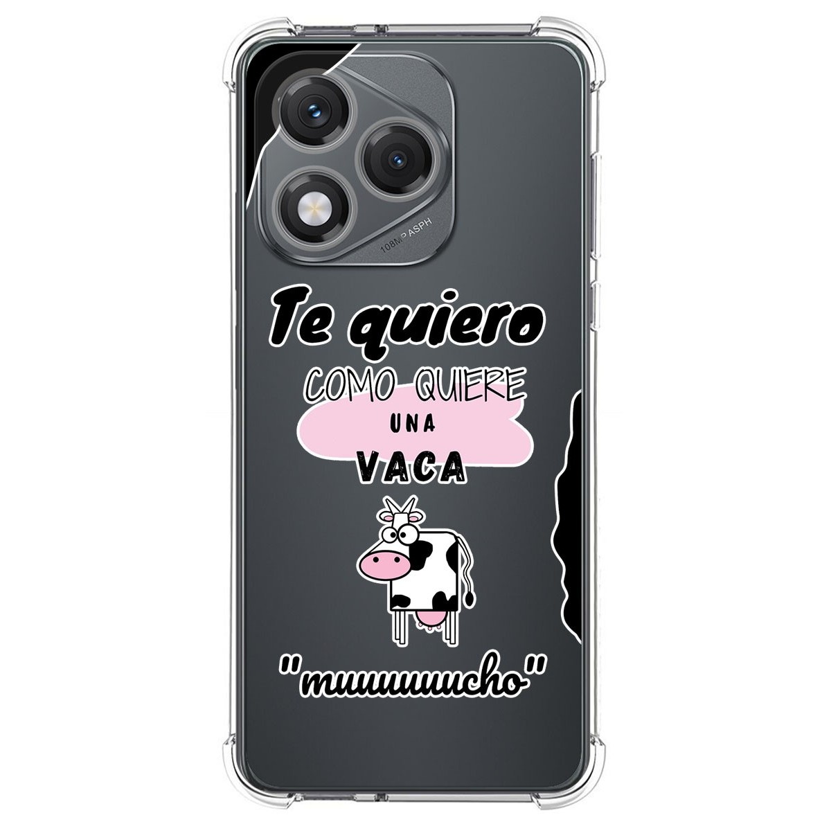 Funda Silicona Antigolpes para Huawei Honor 400 Lite 5G diseño Vaca Dibujos