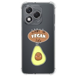 Funda Silicona Antigolpes para Huawei Honor 400 Lite 5G diseño Vegan Life Dibujos