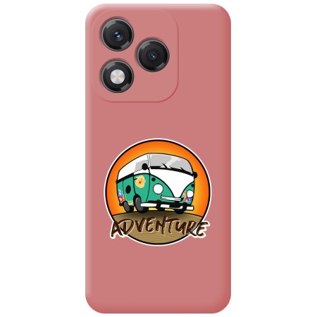 Funda Silicona Líquida Rosa para Huawei Honor 400 Lite 5G diseño Adventure Dibujos