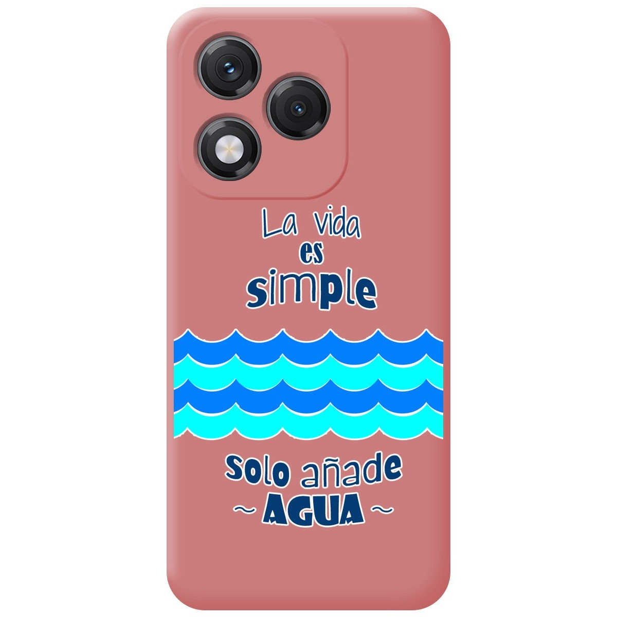 Funda Silicona Líquida Rosa para Huawei Honor 400 Lite 5G diseño Agua Dibujos