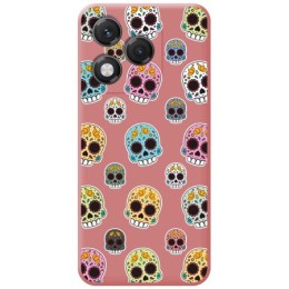 Funda Silicona Líquida Rosa para Huawei Honor 400 Lite 5G diseño Catrina Dibujos