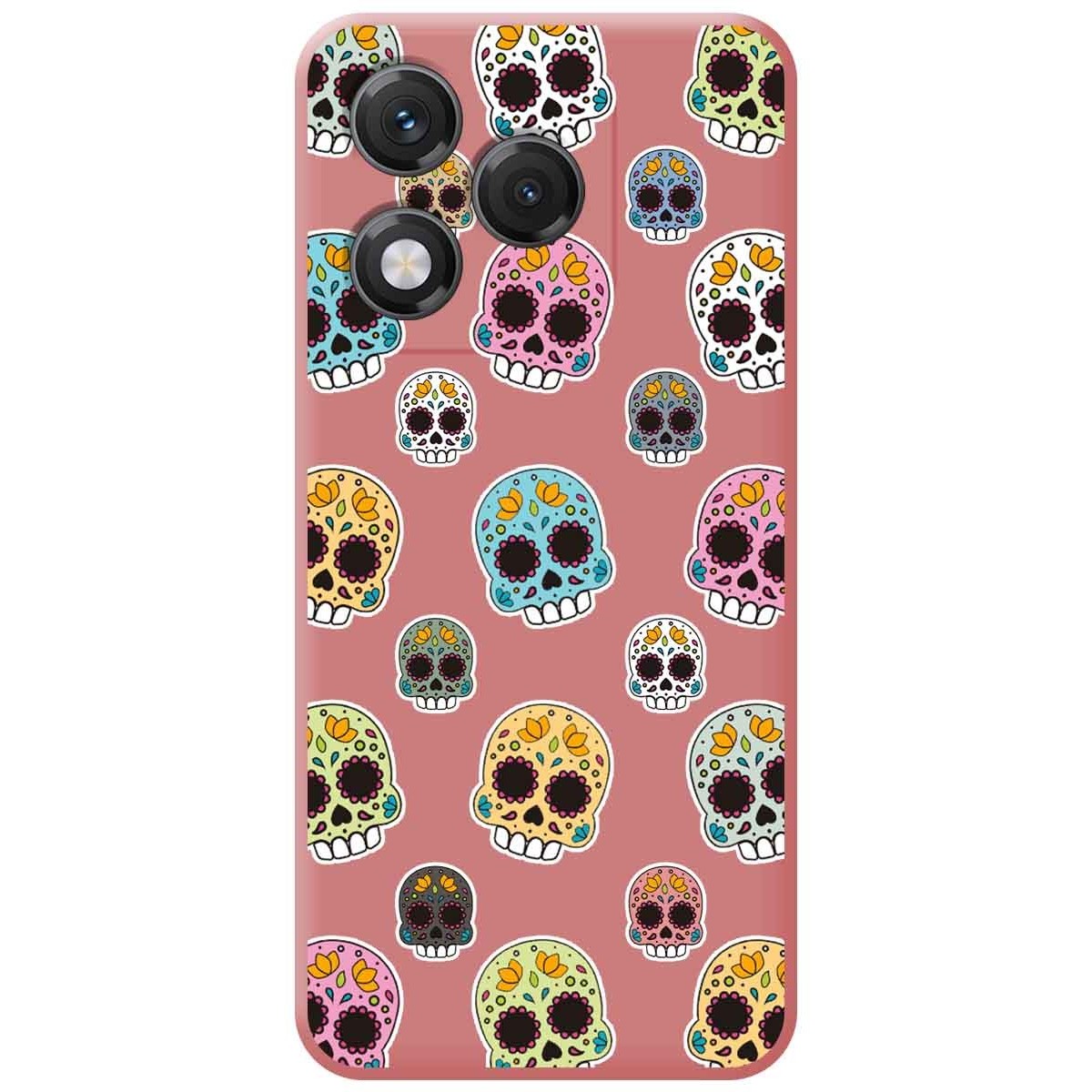 Funda Silicona Líquida Rosa para Huawei Honor 400 Lite 5G diseño Catrina Dibujos