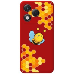 Funda Silicona Líquida Roja para Huawei Honor 400 Lite 5G diseño Abeja Dibujos