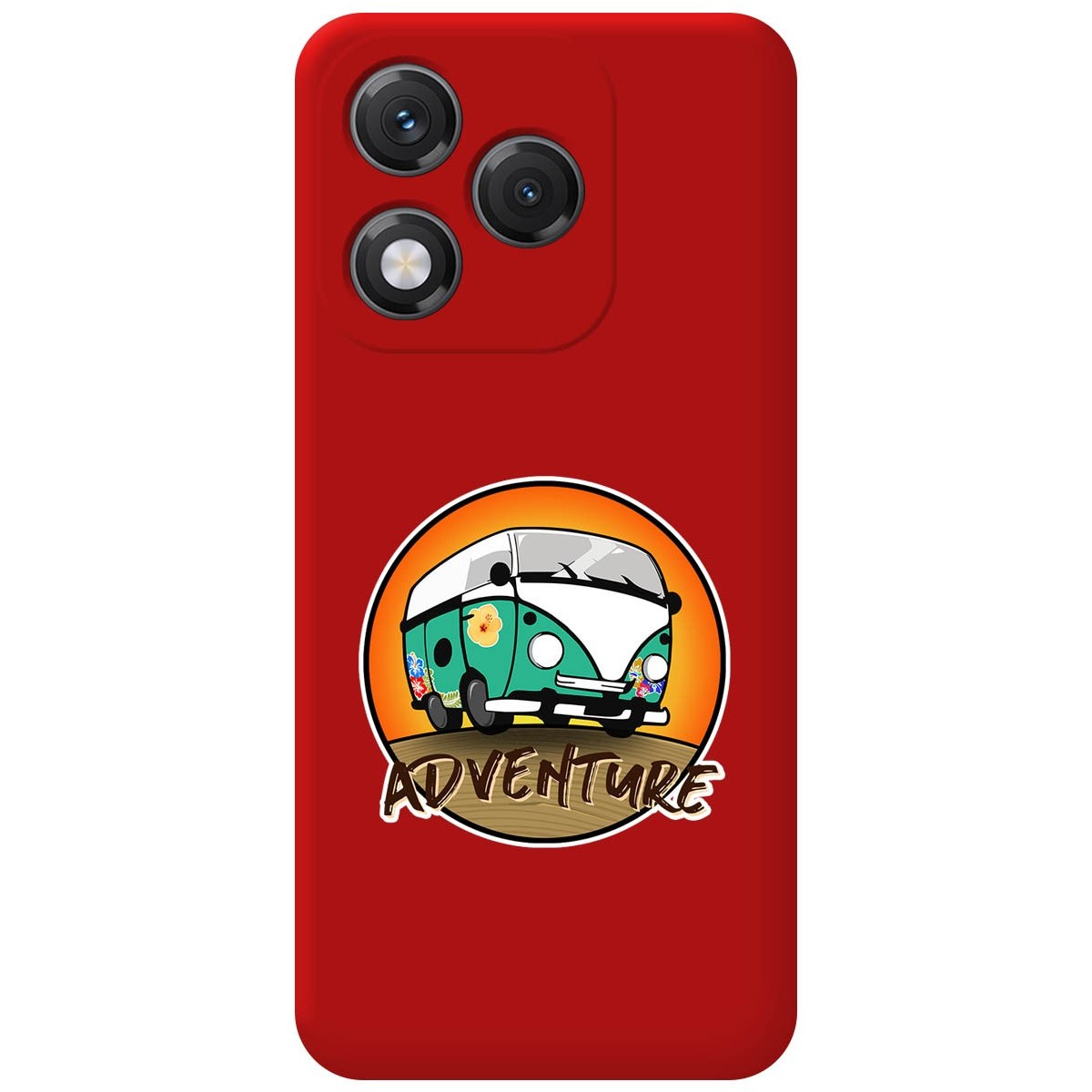 Funda Silicona Líquida Roja para Huawei Honor 400 Lite 5G diseño Adventure Dibujos
