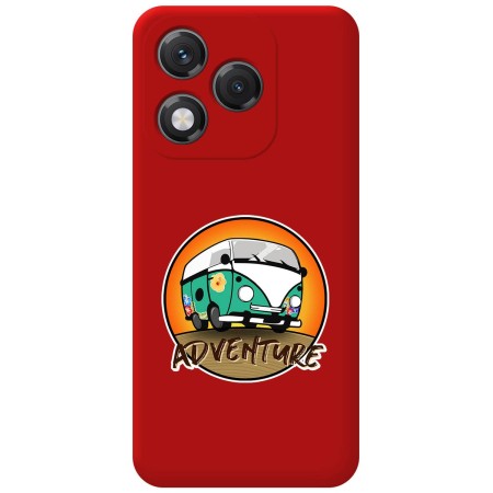 Funda Silicona Líquida Roja para Huawei Honor 400 Lite 5G diseño Adventure Dibujos