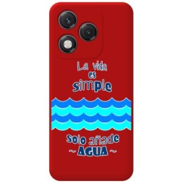 Funda Silicona Líquida Roja para Huawei Honor 400 Lite 5G diseño Agua Dibujos