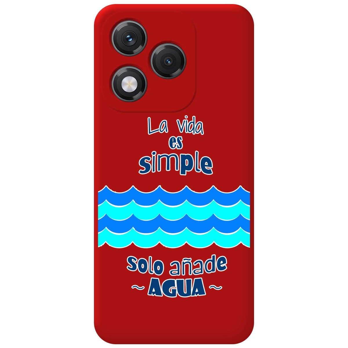 Funda Silicona Líquida Roja para Huawei Honor 400 Lite 5G diseño Agua Dibujos