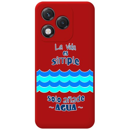 Funda Silicona Líquida Roja para Huawei Honor 400 Lite 5G diseño Agua Dibujos