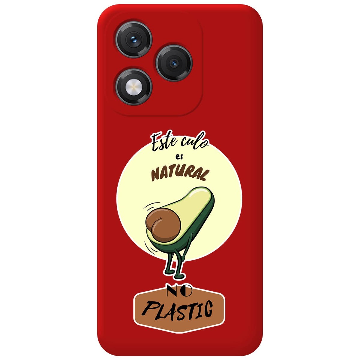 Funda Silicona Líquida Roja para Huawei Honor 400 Lite 5G diseño Culo Natural Dibujos