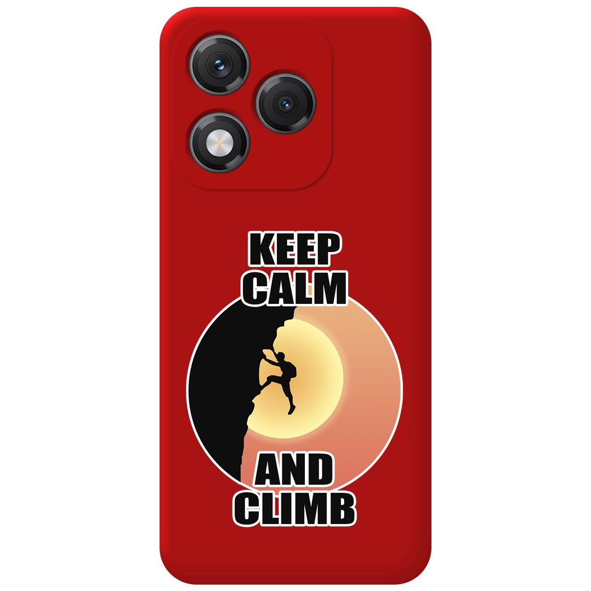 Funda Silicona Líquida Roja para Huawei Honor 400 Lite 5G diseño Hombre Escalada Dibujos