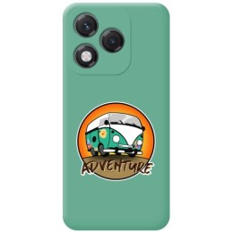 Funda Silicona Líquida Verde para Huawei Honor 400 Lite 5G diseño Adventure Dibujos