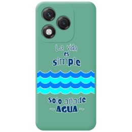 Funda Silicona Líquida Verde para Huawei Honor 400 Lite 5G diseño Agua Dibujos
